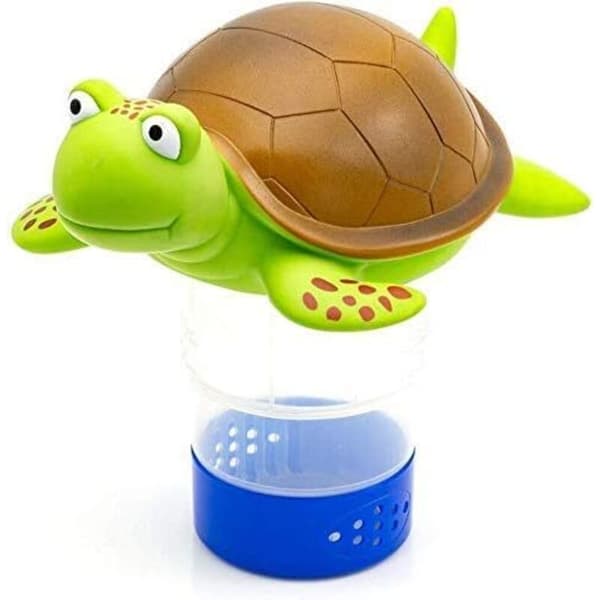 Premium flydende klordispenser til kæledyr, kompatibel med 7,6 cm tabletter, bromholder (skildpadde)