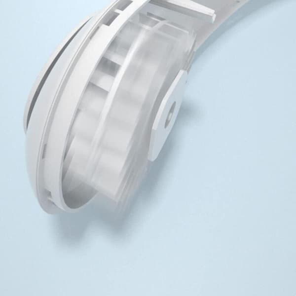 Bærbar halsventilator. USB-halsventilator, tre hastigheder. 360° justerbar (hvid).