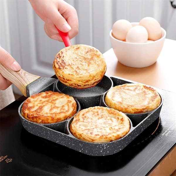 Eggepanne - XVX - 4 rom - Non-stick - 34x18 cm - Passer til alle kokeplater