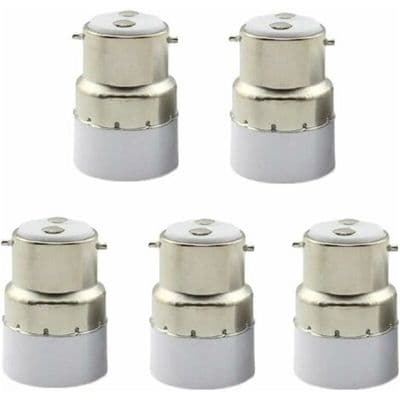 B22 till E14 Lamphållaradapter - XVX - 5-pack - Enkel att installera - Kompatibel med alla glödlampor