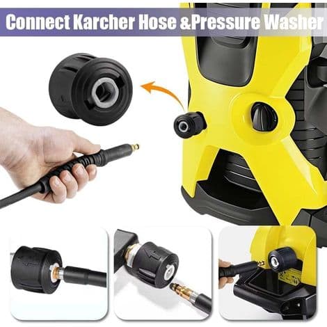 Högtryckstvättadapter - Slangkoppling, snabbkoppling för Karcher K2 K3 K4 K5 K6 K7
