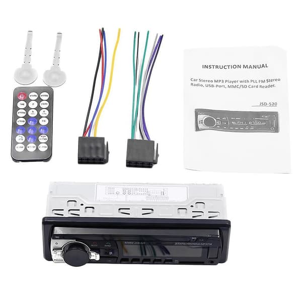 JSD520 Bil Bluetooth MP3-spelare Kort U Disk Bilradio Ersätter CD DVD