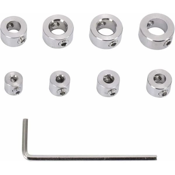 Borebordsdybdestop, 8 stk. dybdestop i rustfrit stål, holdbar ringborebordsdybdestop med unbrakonøgle, 3-10 mm ringbitspositioner