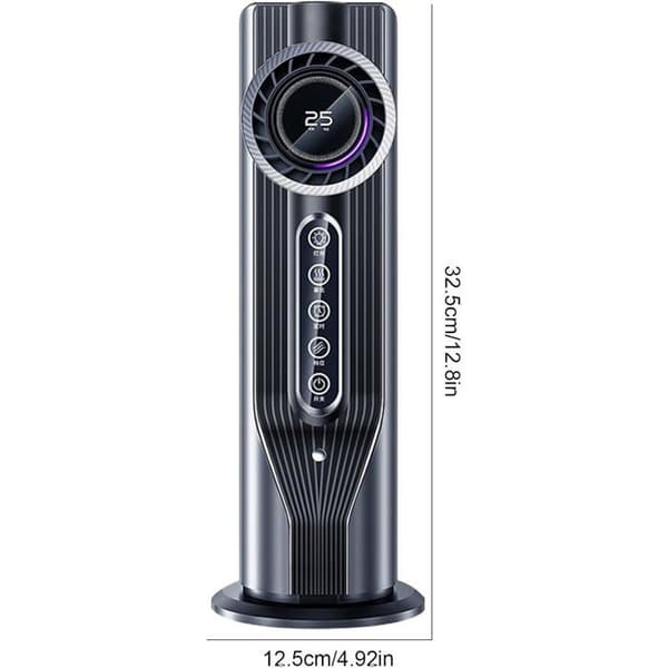 Bärbar luftkonditionering, USB-driven, 6 hastigheter, timerfunktion, personlig justerbar bris, för sovrum, kontor (grå)