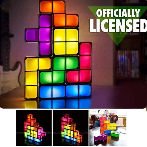 Bordlampe - Tetris - LED - 7 farver - Moderne design - Stabelbar