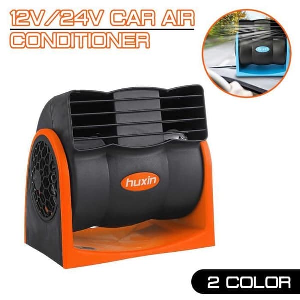 Bildelar, justerbar tyst bil luftkonditionering, 12V-24V DC, cigarettändarplugg för fordon, lastbil, båt, hastighetskontroll - Typ 12V