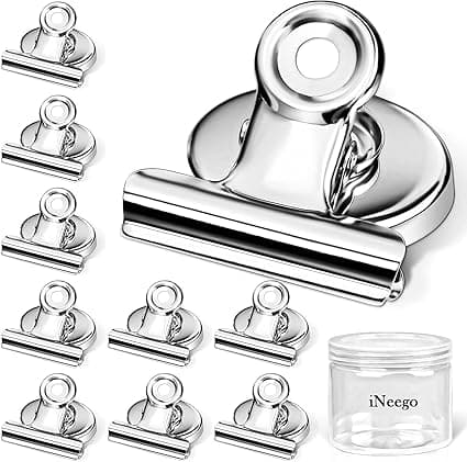 12-pack Magnetic Clips, Strong Refrigerator Magnets, Perfect Magnets