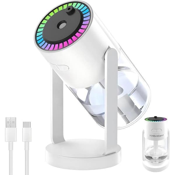 USB Luftfugter - XVX - Oscillerende - Stjernehimmelprojektion - 280 ml - 2 W