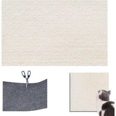 Kradsestol til katte - Kradsemåtte - Cremhvid - 40 x 100 CM - Ridsefast
