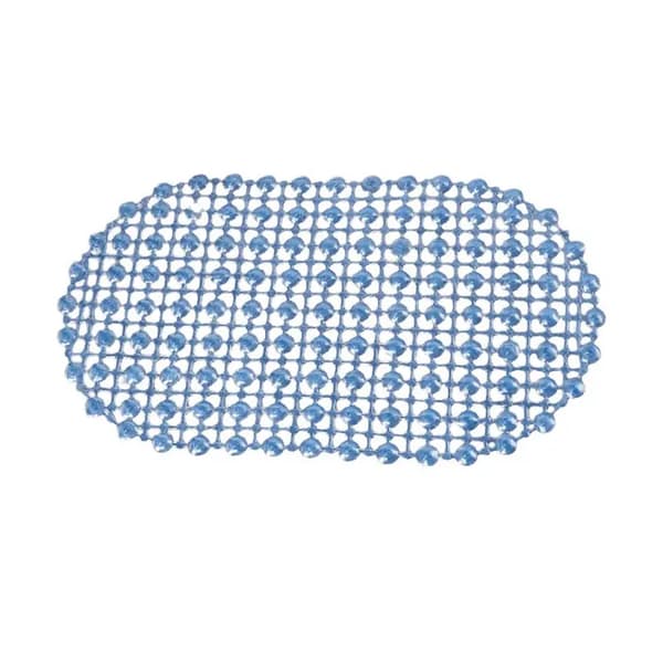 Oval PVC-bade måtte med vanddråbemønster, skridsikker, ideel til ældre og børn, 66*36 cm