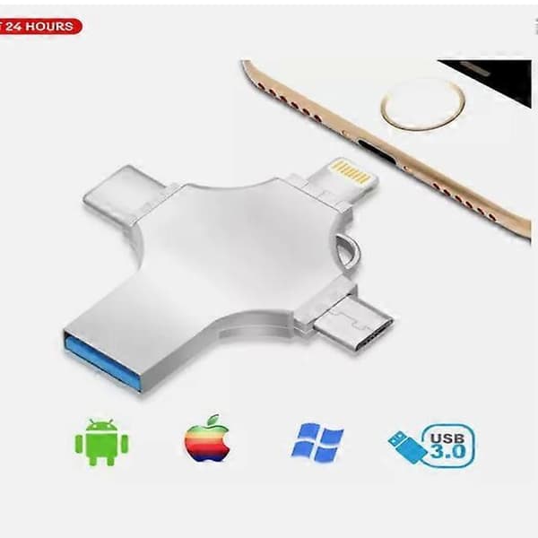 2TB 1TB 4-i-1 Flash Drive Foto Lagerenhed OTG Til iPhone Samsung Android PC