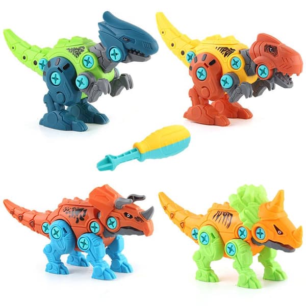 Demonterbare dinosaurleker for barn, DIY-puslespill, gaver til gutter og jenter, puslespillmontering