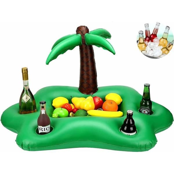 Pool Float. Flydende bar til pool. Kopholdere. Oppustelig palmetræ flydende bakke. Svømning 95 x 55 x 55 cm