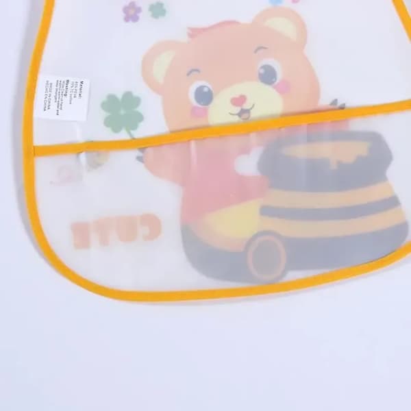 Set med 5 haklappar för bebisar, vattentäta haklappar med tecknad design - present till babyshower
