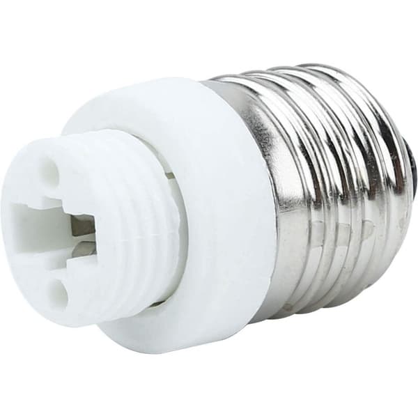 4x E27 til G9 lampefatningsadapter i HVIT - Sett med 4 omformere for lampefatninger for gløde-, LED-, halogen- og energisparepærer