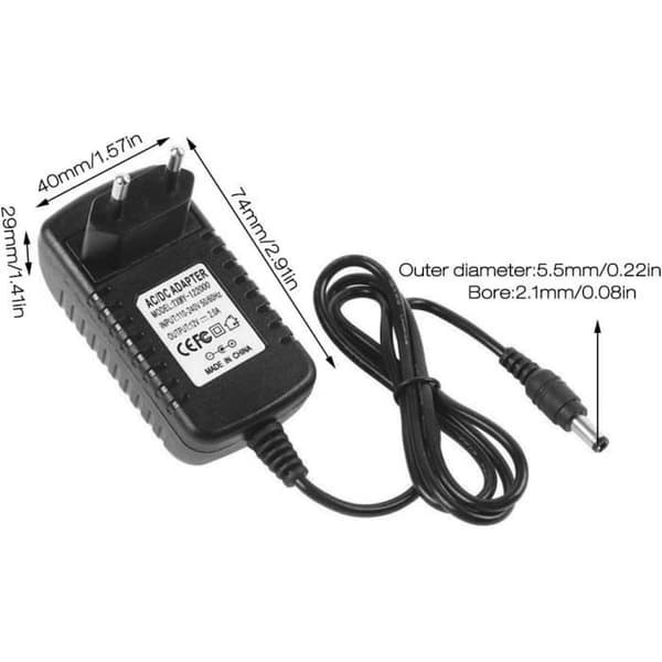 Batterioplader - DC12V - Sort - Elektrisk - Børnebil