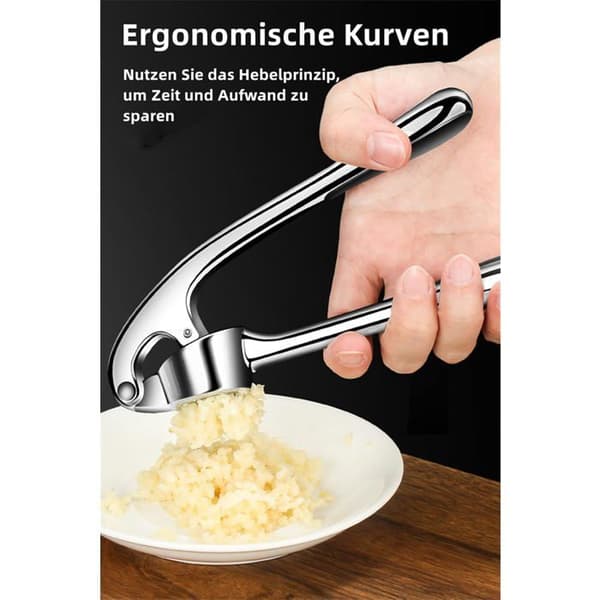 Vitlökspress - XVX - Silver - Ergonomisk - Lätt att rengöra - Multifunktionell