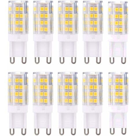 G9 LED-lampor, varmvit 3000K 5W ljus motsvarande 40W halogenlampor 420 lumen ej dimbara, 10-pack