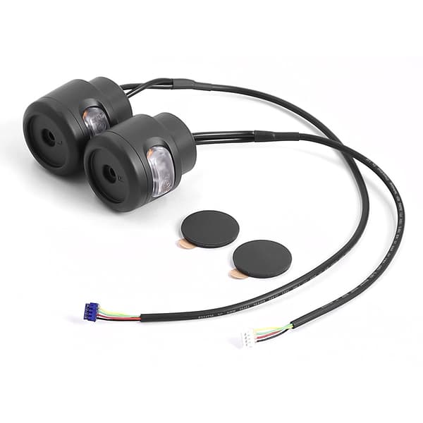 Styrblinklys til Ninebot E2 og E2 Pro el-løbehjul, to lygter (én på hver side), sort.