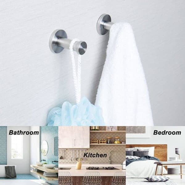 Väggkrok - XVX - 6 handdukskrokar - Rostfritt stål - Skruvmontering - Modern design