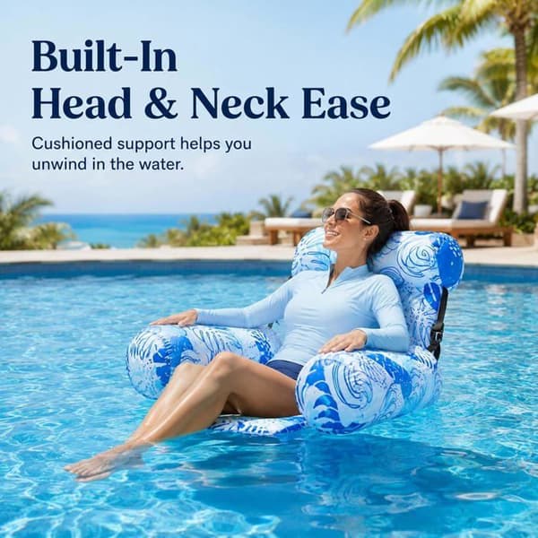 2 STK Pool Float - Oppustelig Loungestol - Essentiel til Vandfester - Robust Poolstol