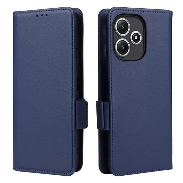 Mobildeksel - Xiaomi - Redmi 12 5G - PU-skinn - Full beskyttelse - Marineblå