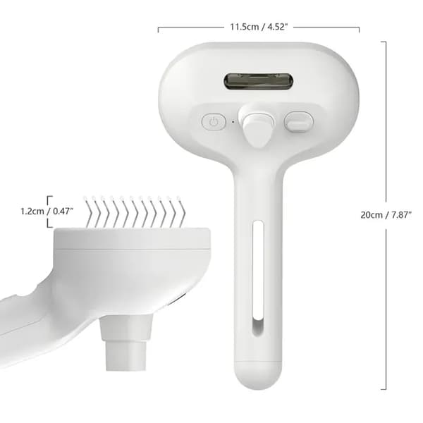 Nodibs Dampbørste - 3-i-1 - ABS og rustfritt stål - USB-C-lading