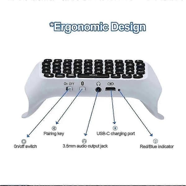 Trådlöst tangentbord för PS5-spelkonsol Bluetooth externt tangentbord