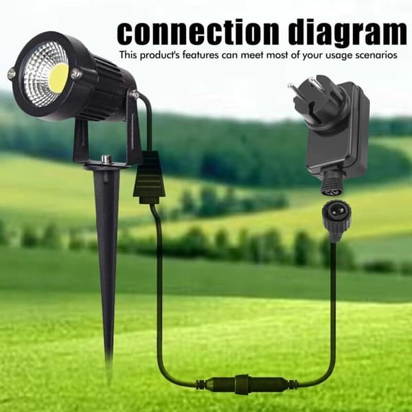 Pakke med 2 12V 2A 24W LED-strømadaptere: IP44 vanntett AC-adapter for belysning, strømadapter, EU-pluggadapter