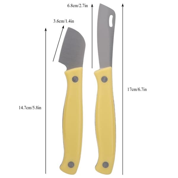 Haveknive - XVX - Sæt med 2 - Kulstofstål - Skridsikker - Ergonomisk