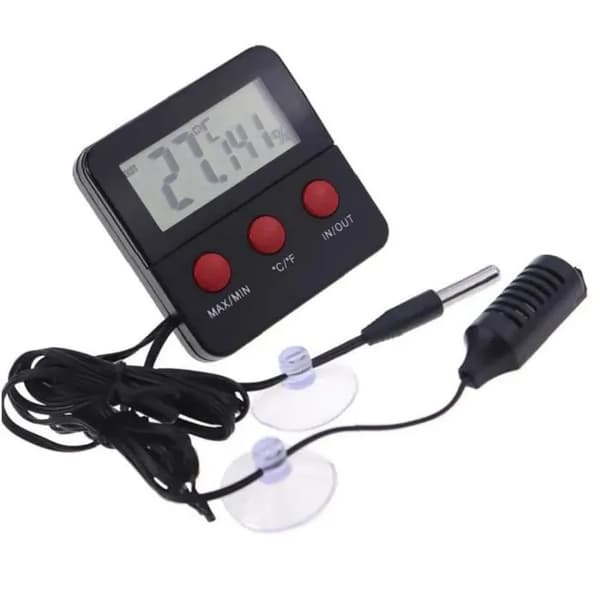 Digital termometer och hygrometer för reptiler - Fuktsensor - Inkubator Terrarium