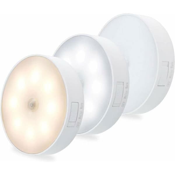 1 stk. LED Natlampe - XVX - USB Genopladelig Model - Bevægelsessensor - 3 Tilstande - 1W