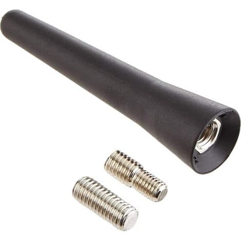 AUTOPARTS Universal Kort 65mm Bilantenne - Modificeret Kulfiber Stil - Sort