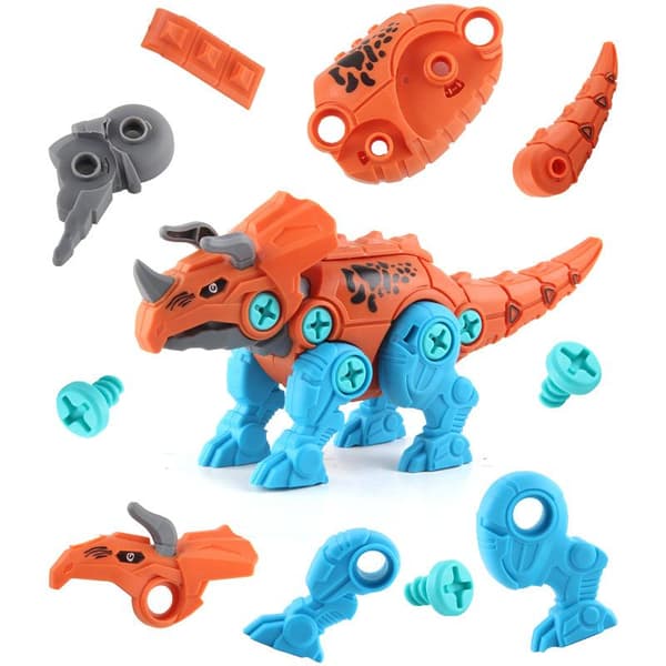 Demonterbare dinosaurleker for barn, DIY-puslespill, gaver til gutter og jenter, puslespillmontering
