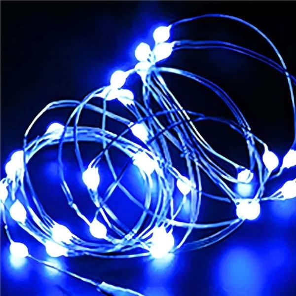 Vanntette USB LED-lys, sølvtråd, kobbertrådmodell med svart USB