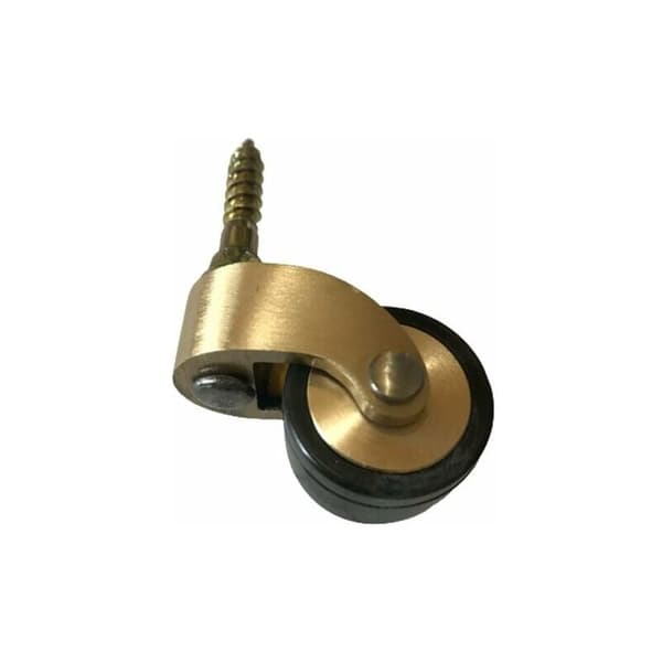 Solid Brass Furniture Casters, 25mm Wheels, 150kg Load Capacity, with Threaded Spindle, Suitable for Piano Legs, Sofas, Tables, 4-Pack