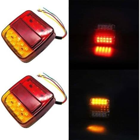 2 st LED-bakljus för lastbil