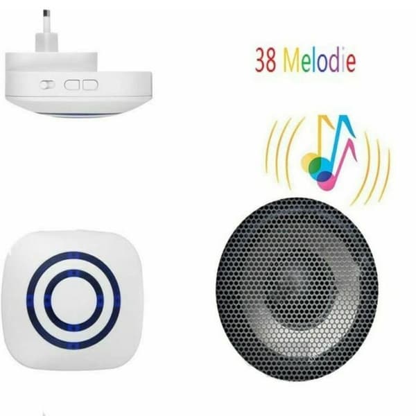 Trådlös induktionsdörrklocka elektronisk välkomstdörrklocka intelligent alarm vattentät entrédörrklocka