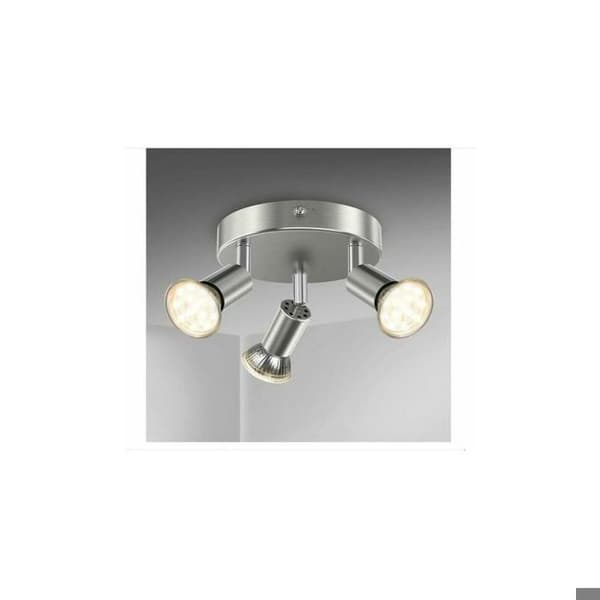 LED Loftlampe - YNKKVRE - Krom - 3 Justerbare Spots - IP44 - Badeværelse - GU10