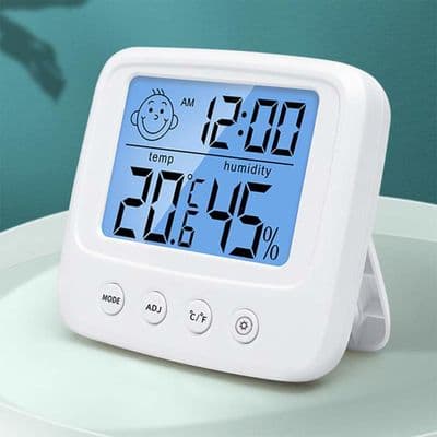 YNKKVRE Digital Termometer Hygrometer - Hög precision - Bakgrundsbelysning - Komfortindikator - Kompakt
