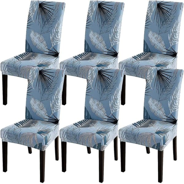 Modern Elastisk Stolsöverdrag Set 6 Delar Gränsöverskridande Hotellstolsöverdrag Elastiskt Stolsöverdrag