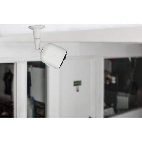 Väggfäste i metall för Arlo Smart säkerhetskamera - Justerbart inomhus-/utomhusfäste för Arlo-kameror och andra kompatibla modeller (3-pack, vit)