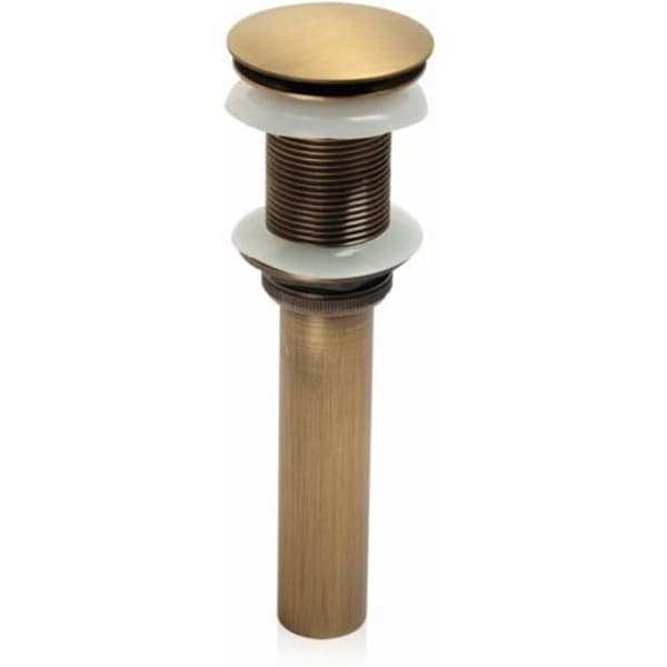 Et-stykke push-pull pop-up klikvaskarmatur uden overløb (antik messing) dengyank