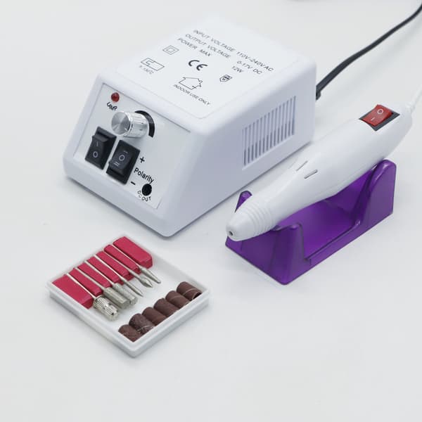 Professionell elektrisk nagelfilssats, Eco Line Vit Manikyr Modell