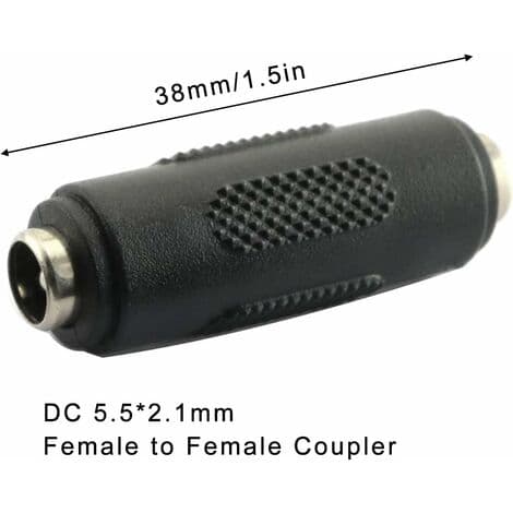 Kpl DC naaras-naaras-virtaliitin 5,5x2,1mm, naaras-naaras-liitinsovitin CCTV:lle
