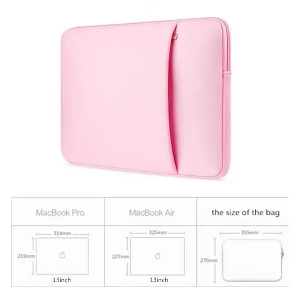 Laptop-etui til MacBook Air - 13,3 tommer - Neopren - Lyserød