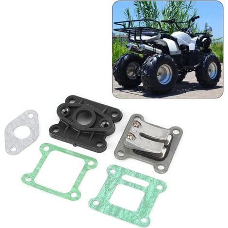 Forgasser hovedventilsett med reedventiler for 47cc 49cc pocket bikes, mini ATV-er/dirt bikes