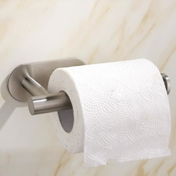 Toiletpapirholder - 304 rustfrit stål - Selvklæbende - Ingen boring påkrævet - Moderne design