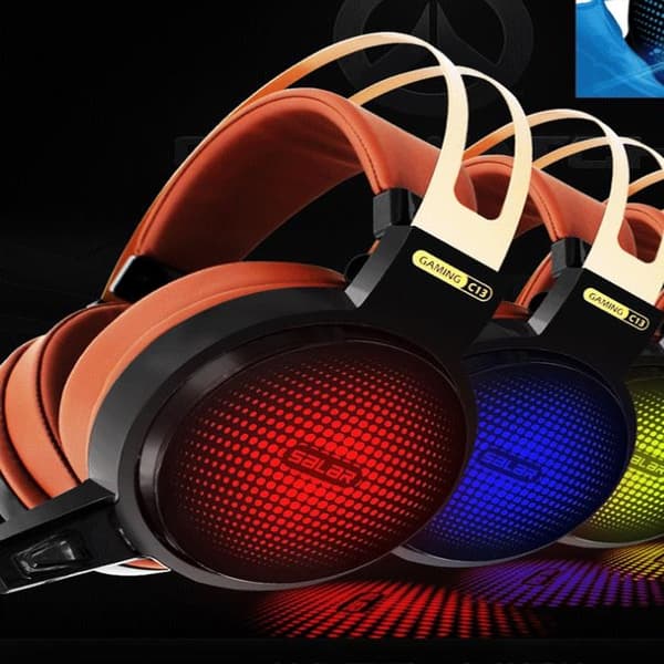 T8 Driver LED Blinkande Vibration Gaming Hörlurar Headset Med Mikrofon