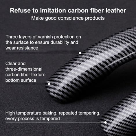 Bilrattrekk, karbonfiber, universelt biltilbehør til interiør